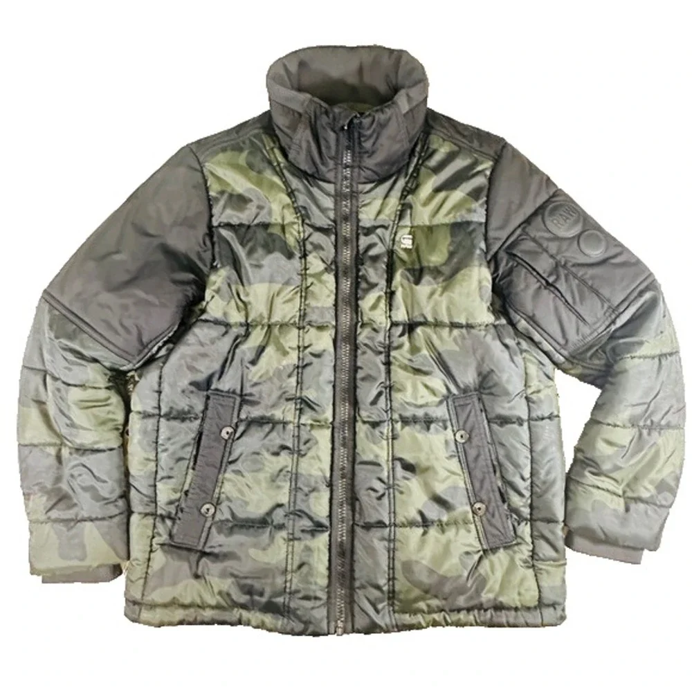 G-Star Raw Jacket Men's Sz.Large Camouflaged Expedition Puffer Outdoor Camping‎